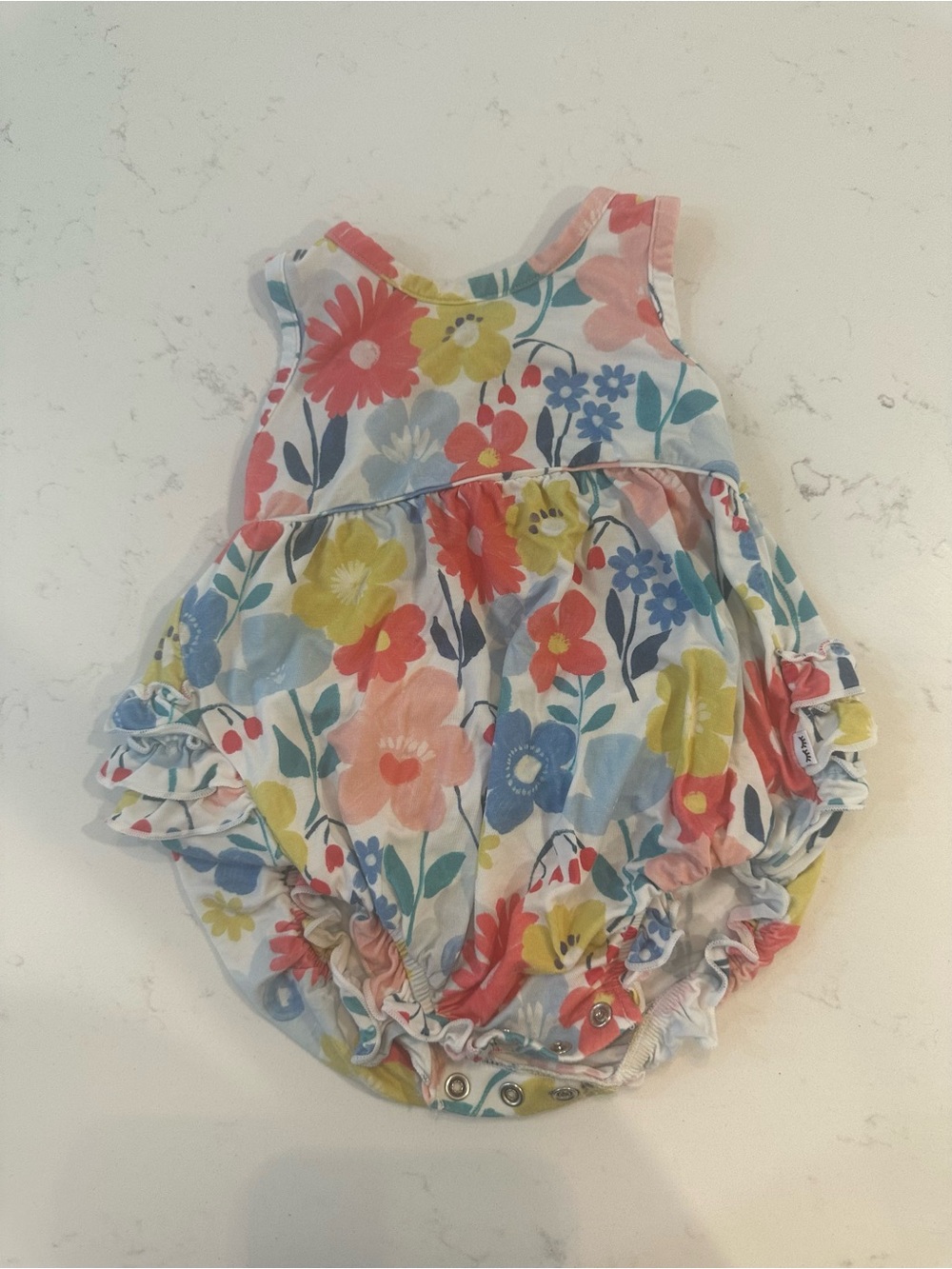 Little Sleepies floral bubble romper